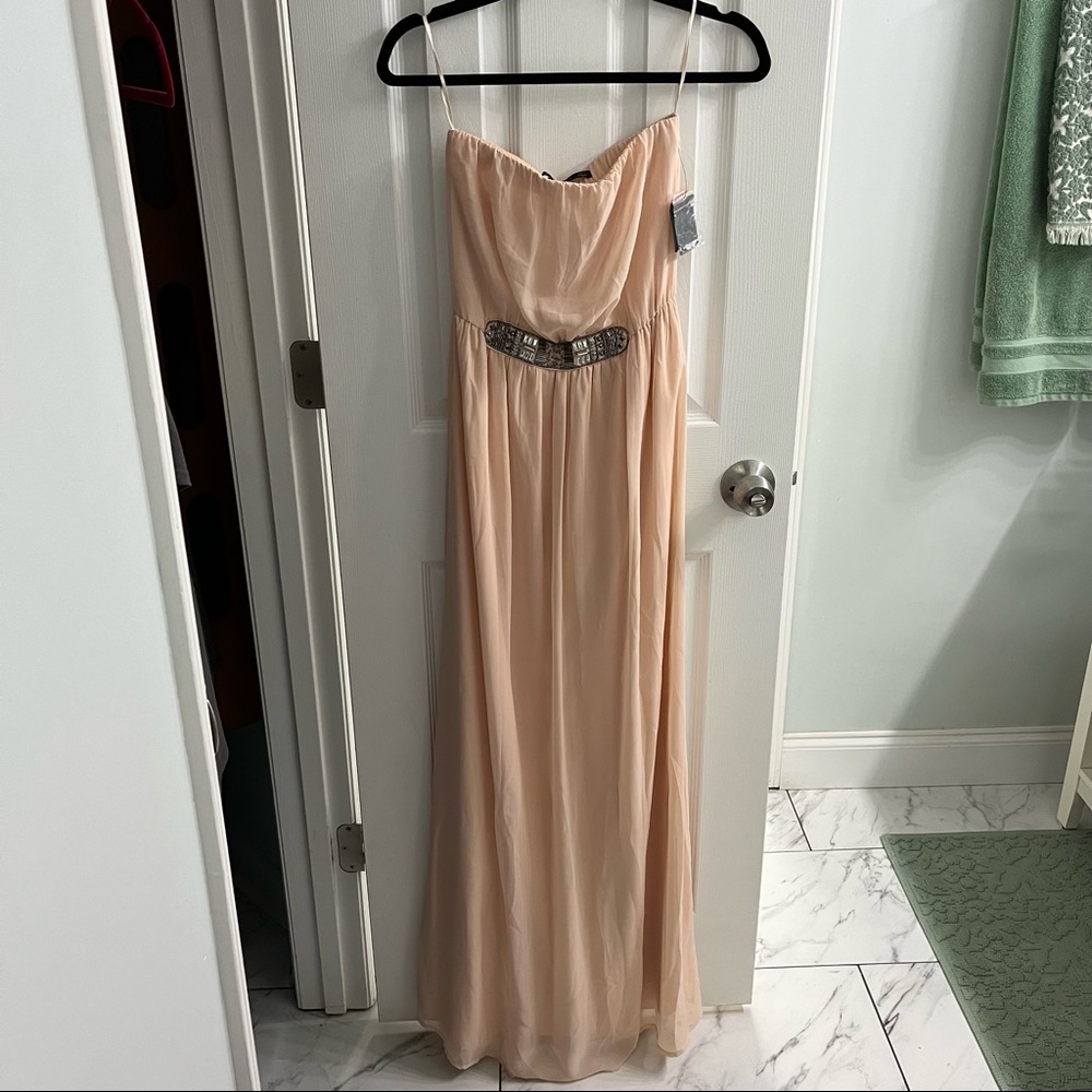 NWT Trafaluc by Zara Blush Strapless Maxi Dress | Pink Maxi Dress